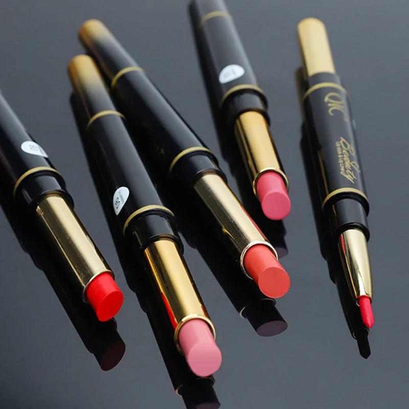 Red Lip Liner , 2 in 1 Matte Pencil