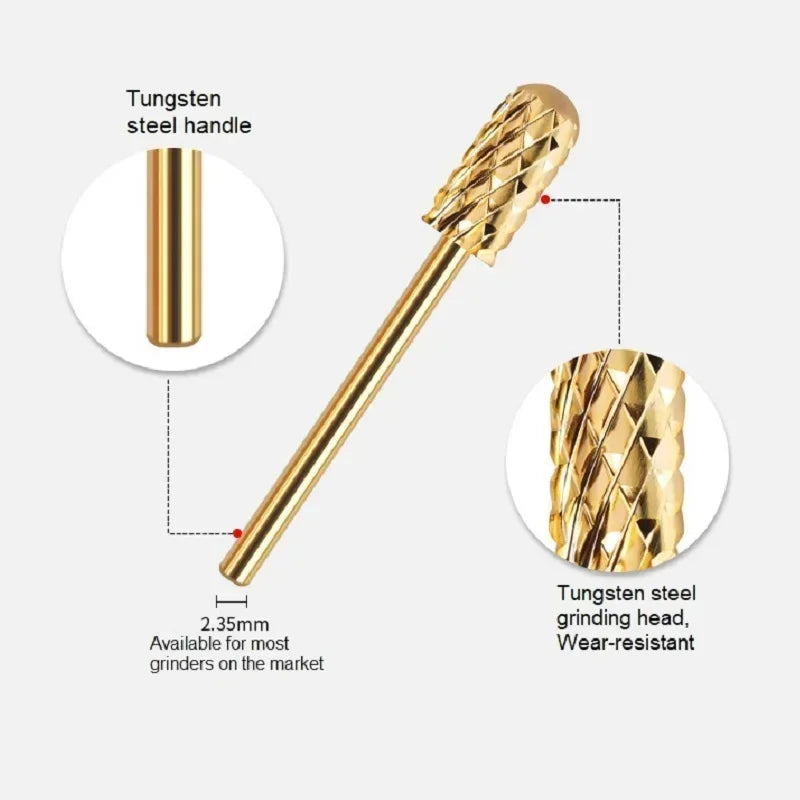 Golden Carbide Nail Drill Bits