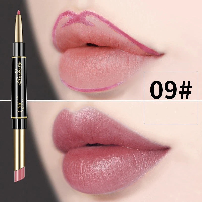 Red Lip Liner , 2 in 1 Matte Pencil