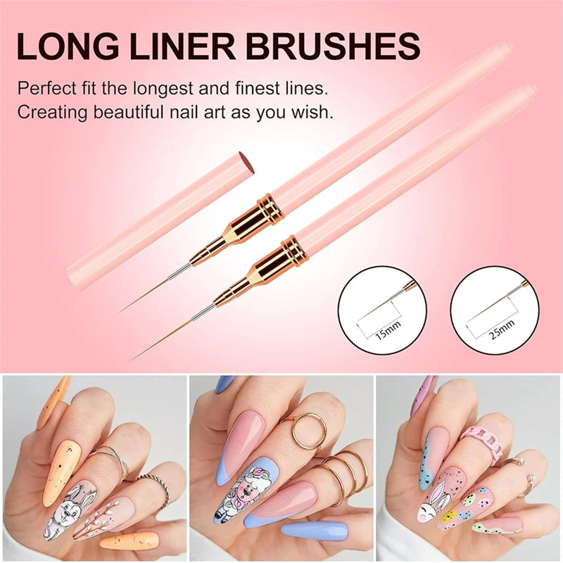 5 Pieces Set, Liner Brush for Nail Art