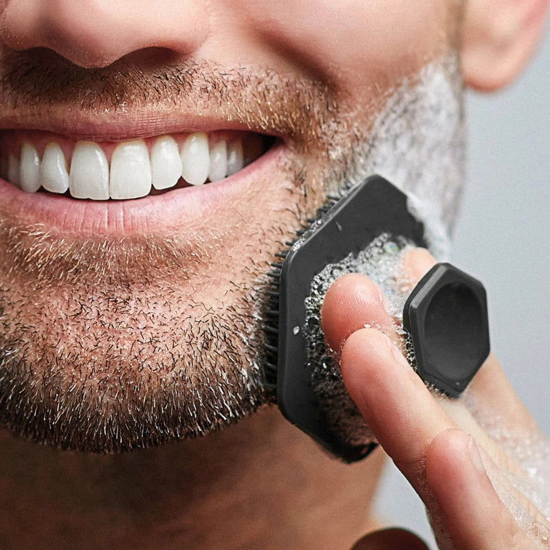 Men Beard Brush  & Facial Cleansing