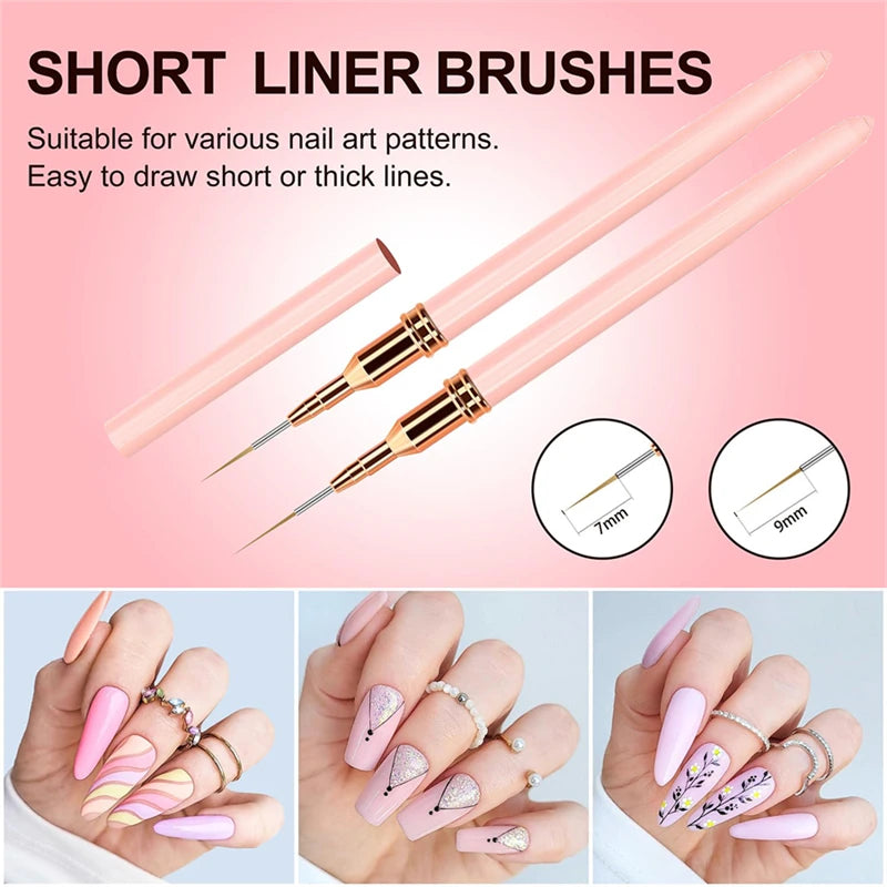 5 Pieces Set, Liner Brush for Nail Art