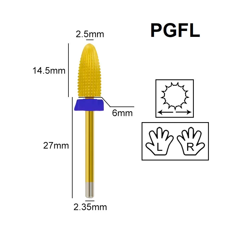 Golden Carbide Nail Drill Bits