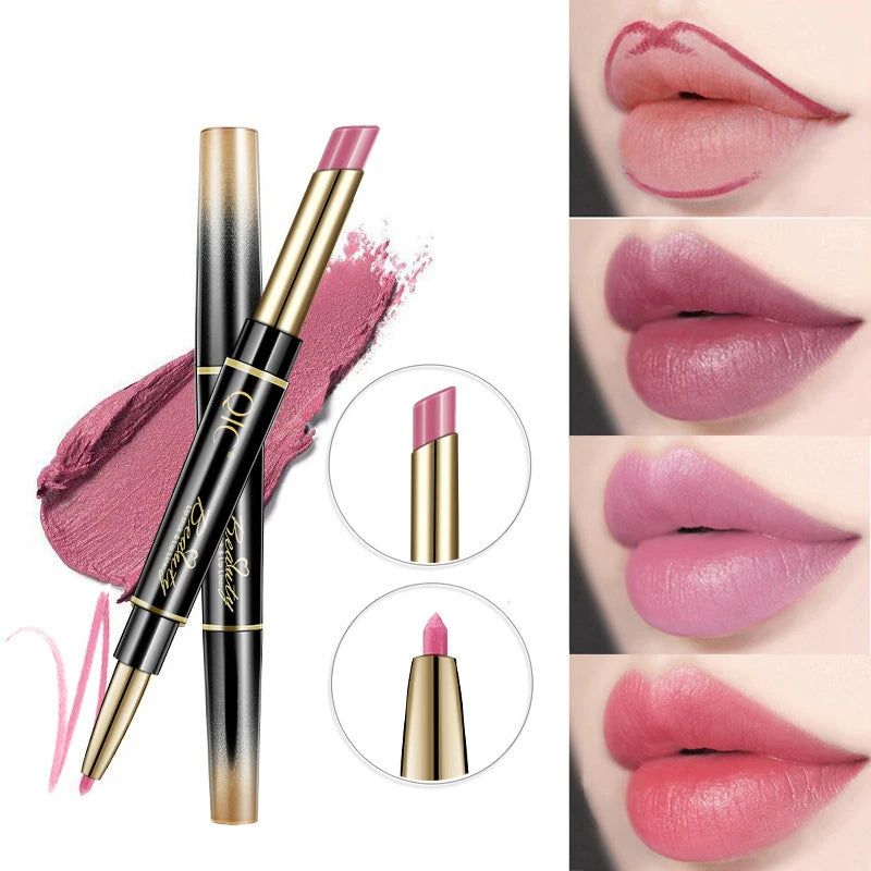 Red Lip Liner , 2 in 1 Matte Pencil