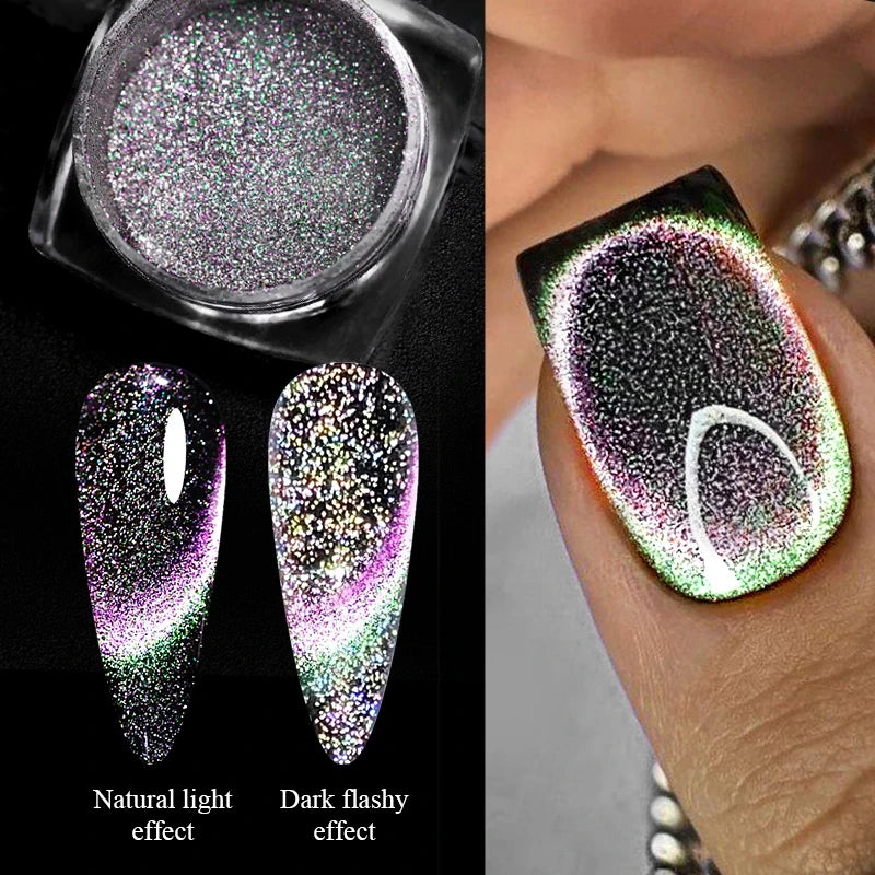 Reflective Magnetic Nail Powder